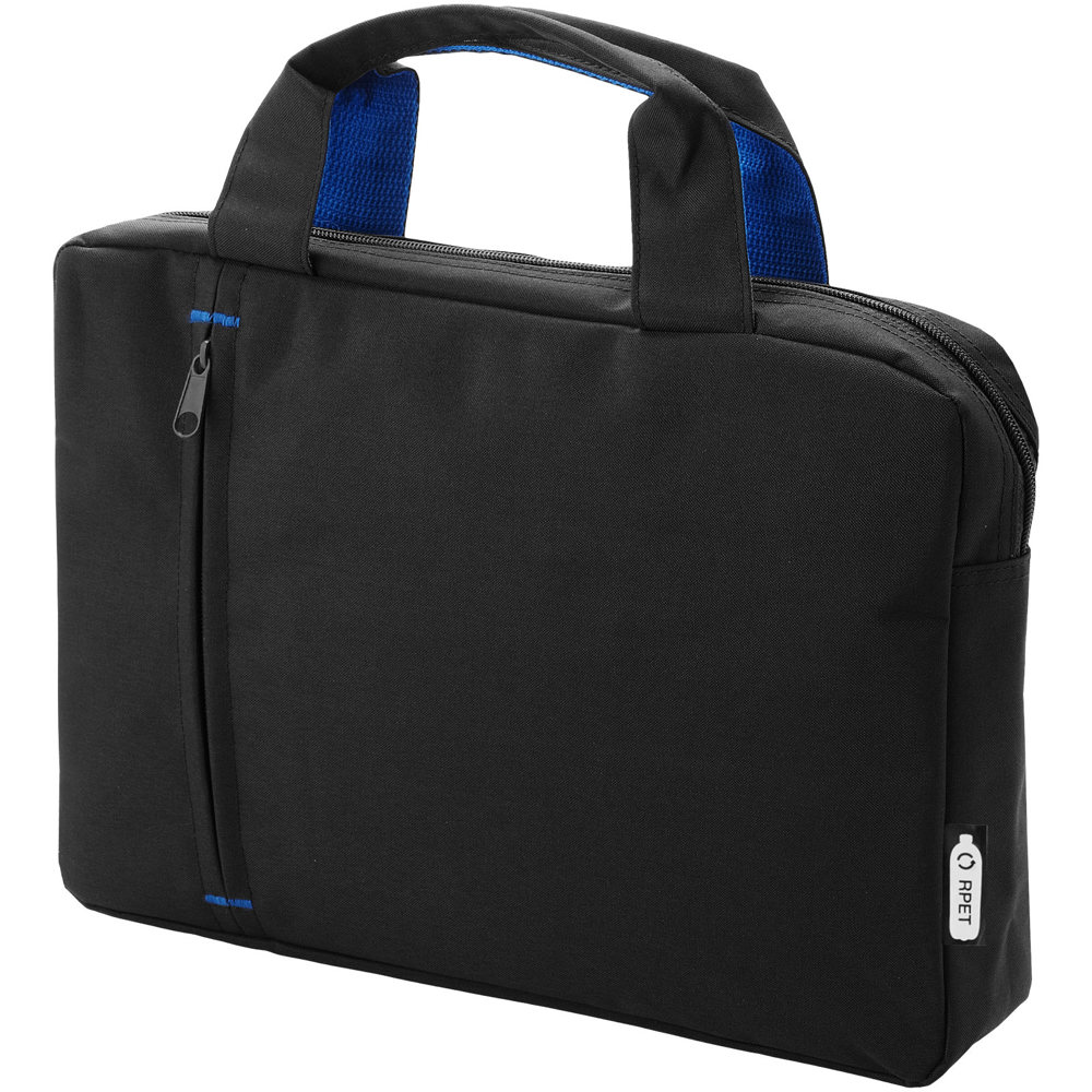 Cartella porta documenti Detroit in plastica riciclata - 4L - Blu royal, Nero
