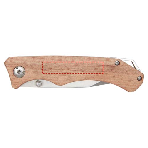 Coltello tascabile Dave in legno con clip per cintura