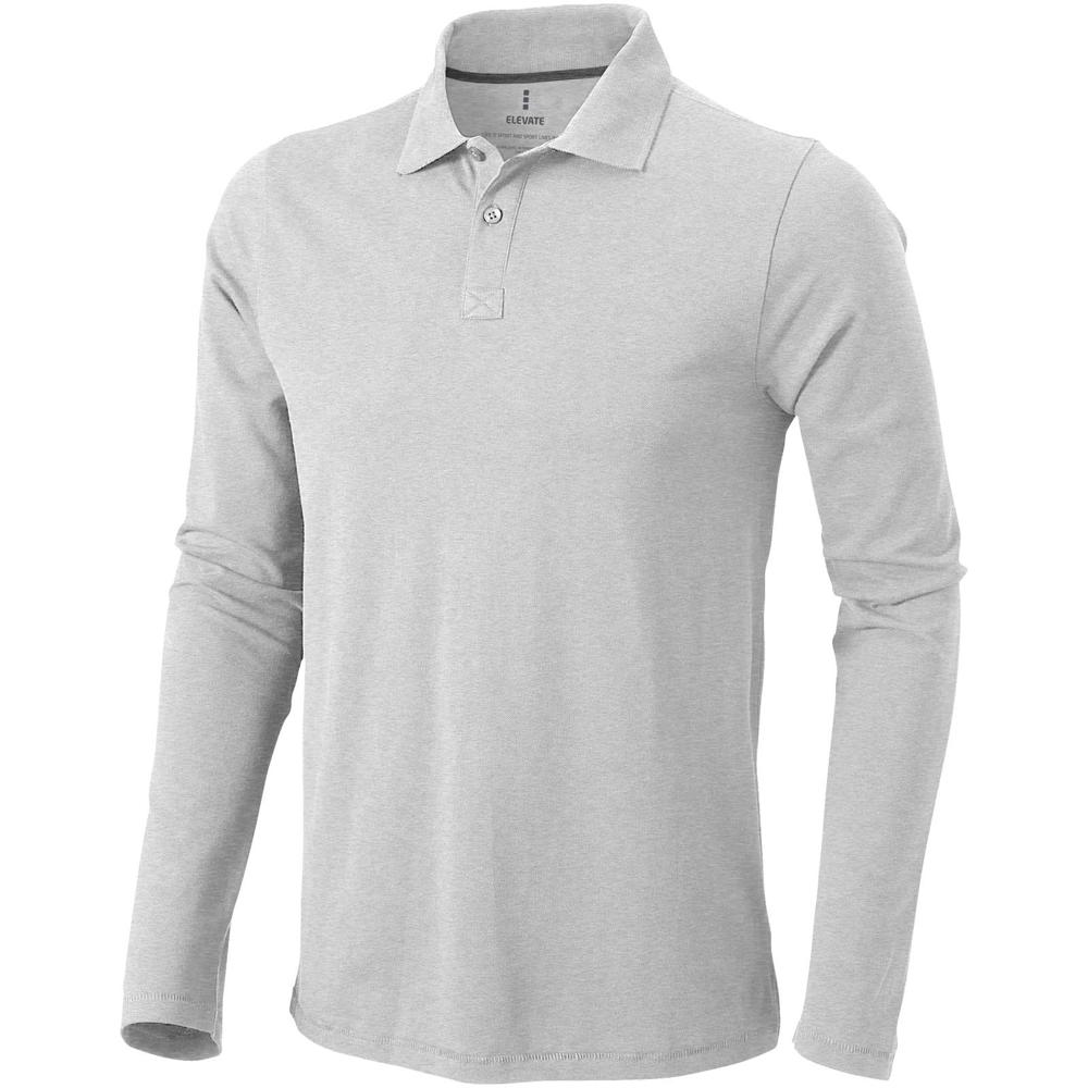 Polo Calgary a manica lunga da uomo - Grigio Melange