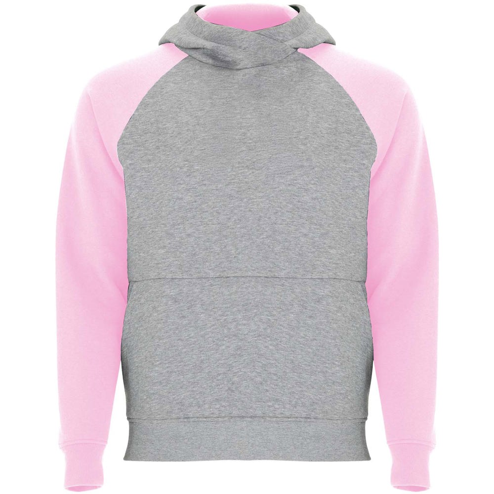 Felpa con cappuccio bicolore da bambino Badet - Grigio melange, Rosa chiaro