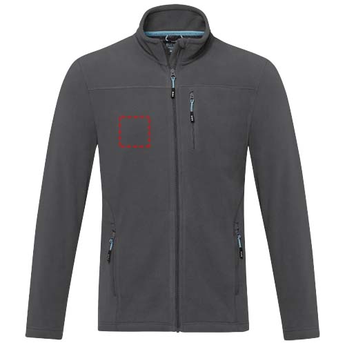 Giacca da uomo in pile con zip integrale in materiale riciclato certificato GRS Amber