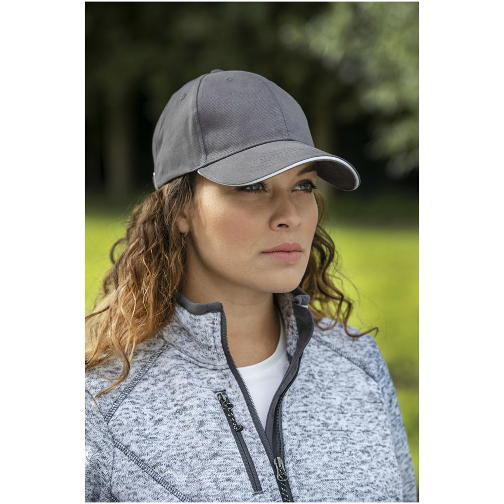 Cappellino a 6 pannelli con visiera a sandwich da 260 g/m² Darton
