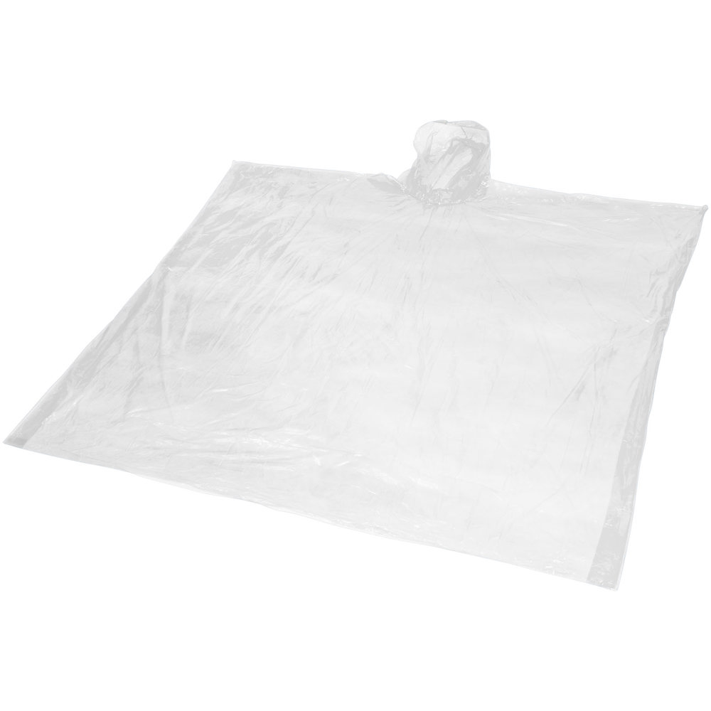 Poncho impermeabile monouso Ziva con custodia - Bianco