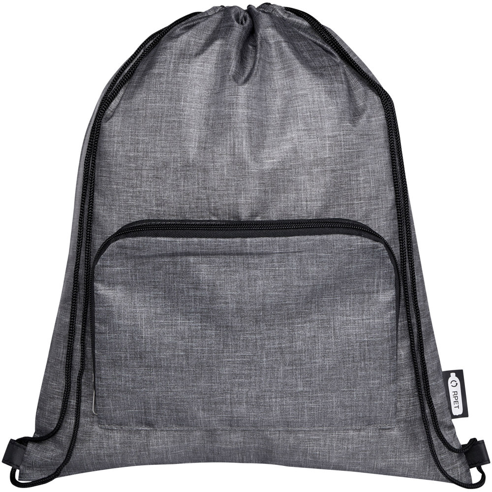 Borsa pieghevole con coulisse in materiale riciclato Ash - 7L