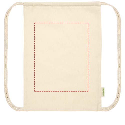 Borsa con cordoncino in tessuto biologico certificato OCS da 140 g/m² Odisha  - 5L