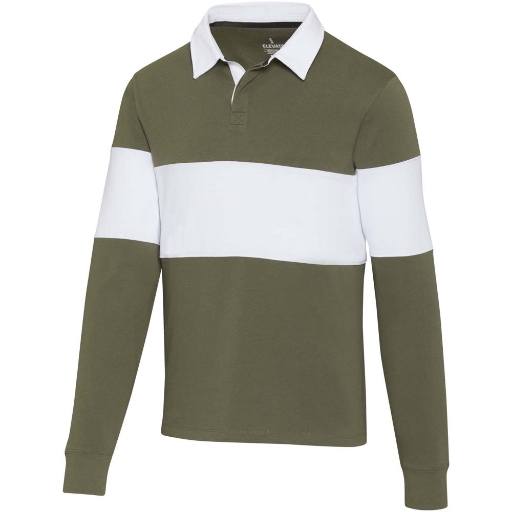 Felpa polo da rugby unisex Clyde - Verde, Bianco