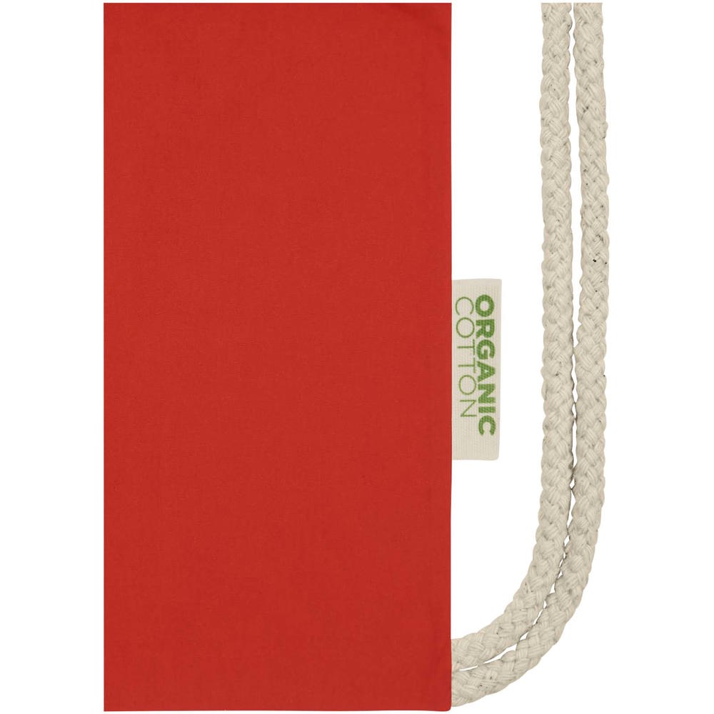 Borsa con cordoncino in tessuto biologico certificato OCS da 140 g/m² Odisha  - 5L