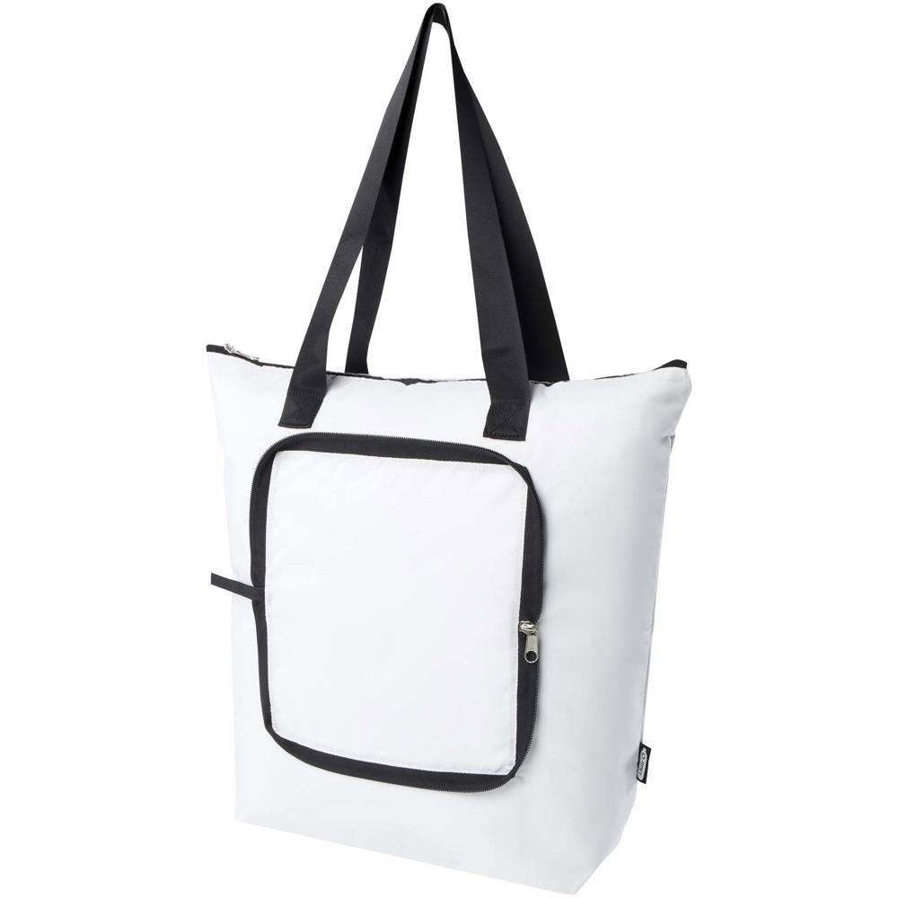 Borsa termica pieghevole da 15 litri in PET riciclato EcoFold - Bianco