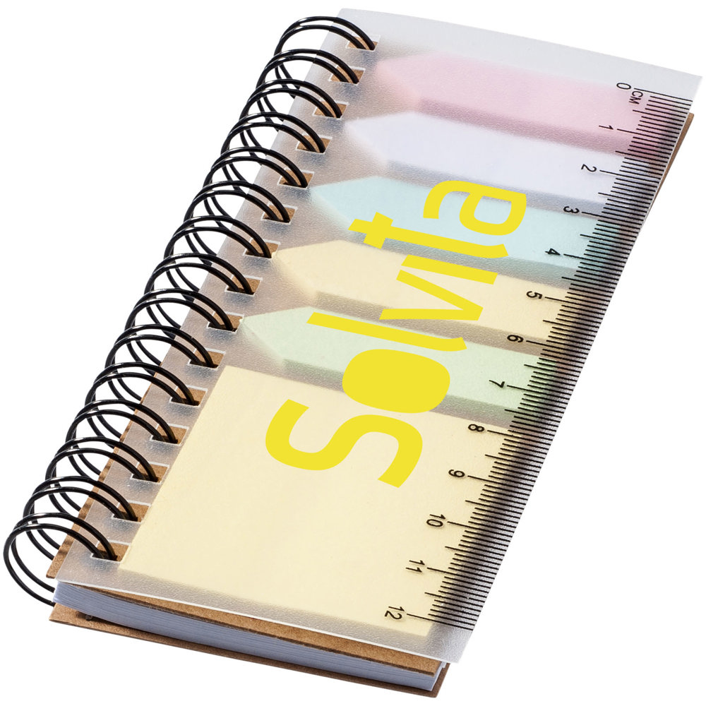 Blocco note a spirale con foglietti adesivi colorati Spinner