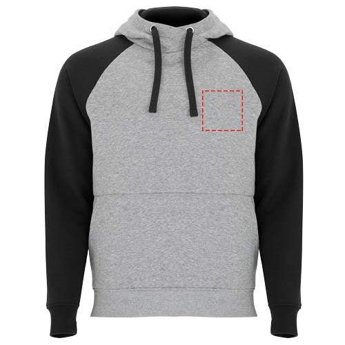 Felpa con cappuccio unisex bicolore Badet