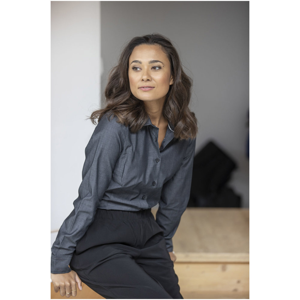 Camicia a maniche lunghe da donna in tessuto biologico Cuprite