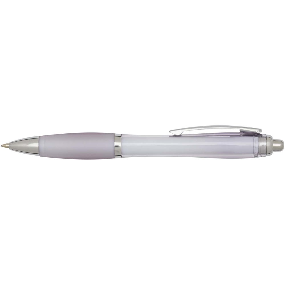  Penna a sfera in plastica riciclata certificata RCS con fusto e impugnatura colorati (inchiostro blu) Nash