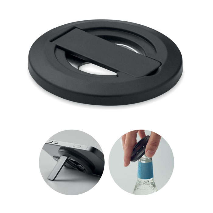 DOSENUNO - Porta telefono e apribottiglie - Nero