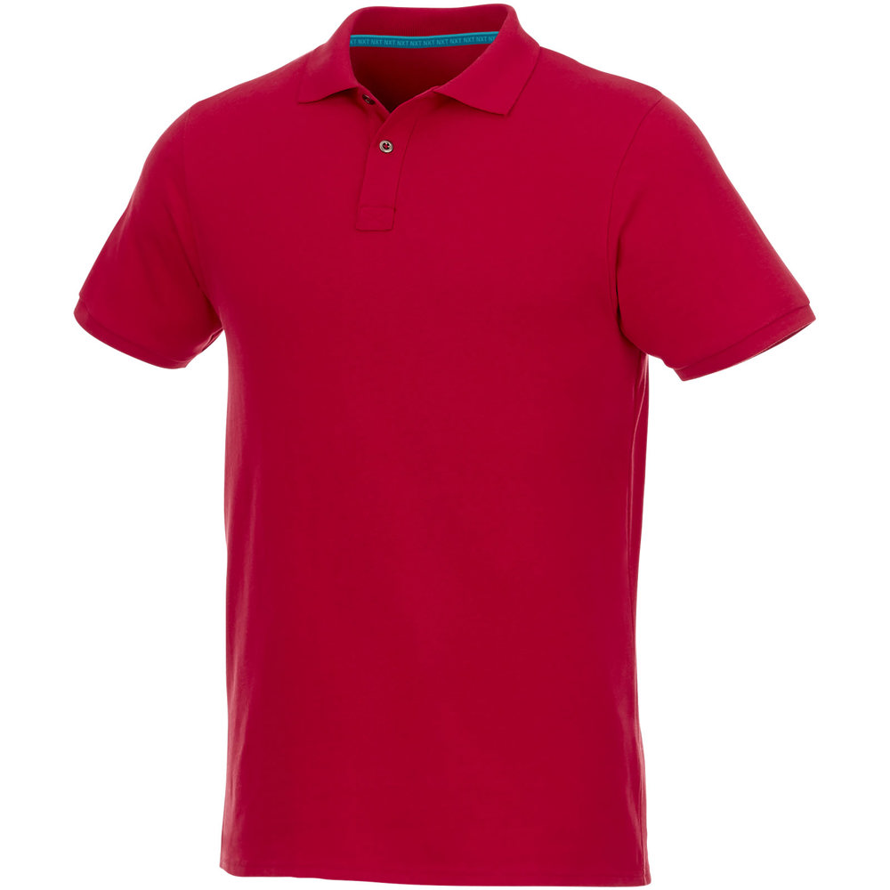 Polo Beryl da uomo a manica corta in tessuto organico riciclato - Rosso