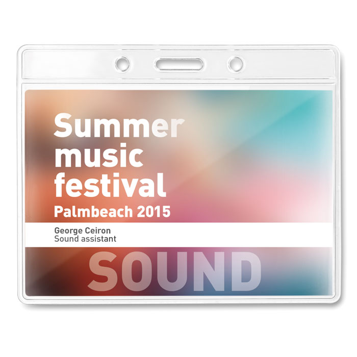 BADGY - Porta badge trasparente 10x8cm