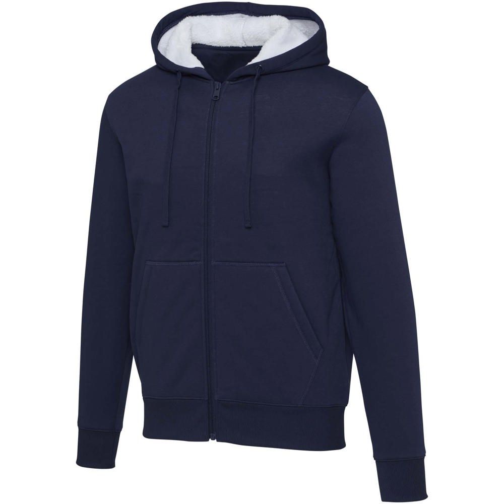 Felpa con cappuccio e zip intera in sherpa Natron - Navy