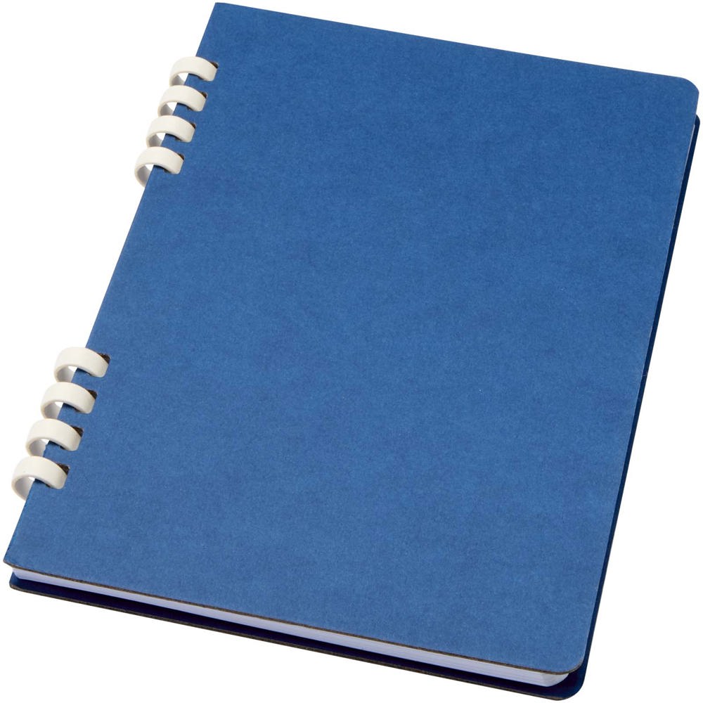 Blocco note a spirale formato A5 con copertina rigida in materiale riciclato certificato RCS Fil - Navy