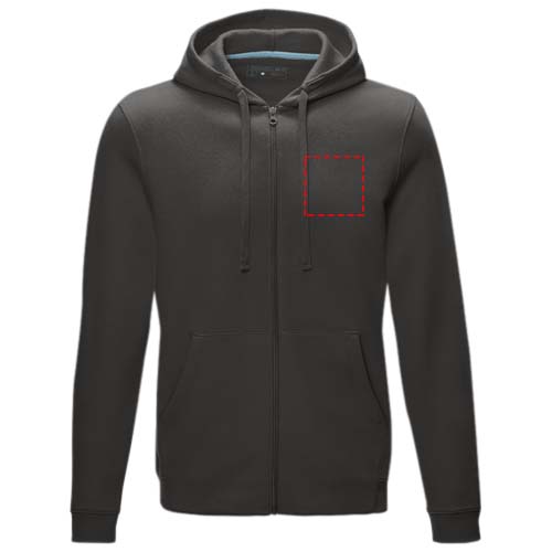 Felpa Ruby da uomo con cappuccio e full zip in tessuto organico riciclato
