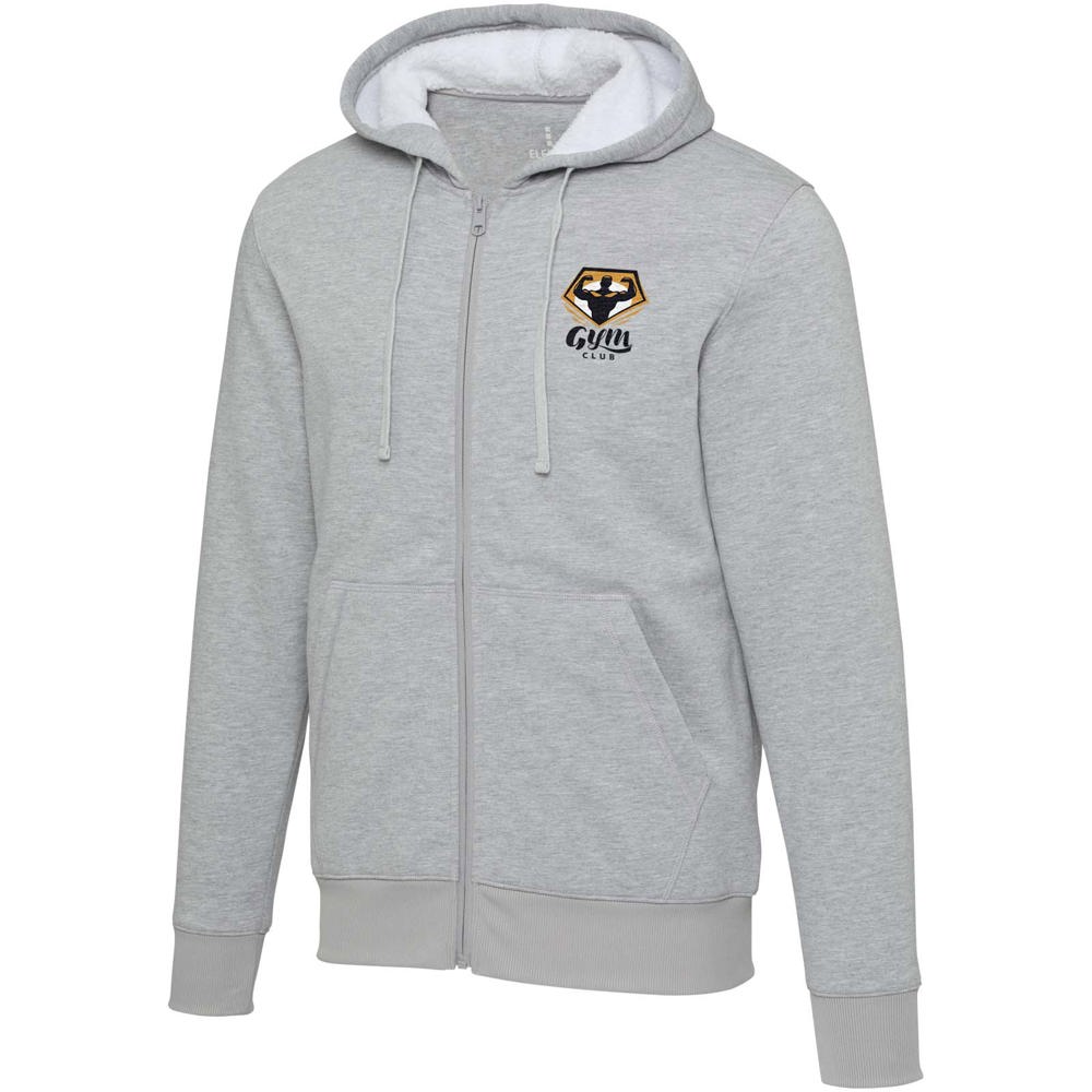 Felpa con cappuccio e zip intera in sherpa Natron