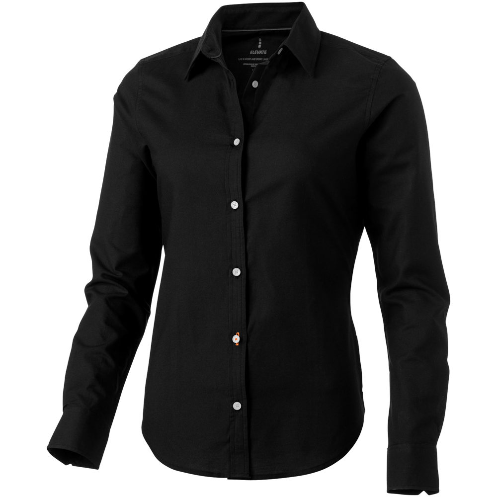 Camicia oxford Vaillant a manica lunga da donna - Nero