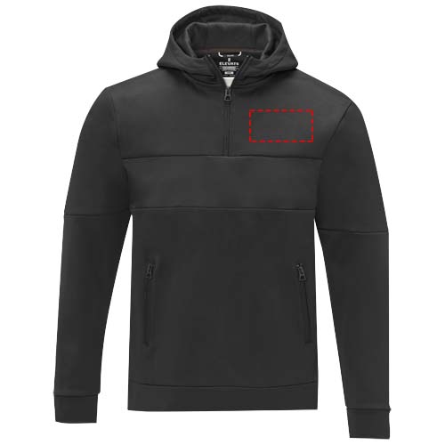 Felpa anorak con cappuccio da uomo a mezza zip Sayan
