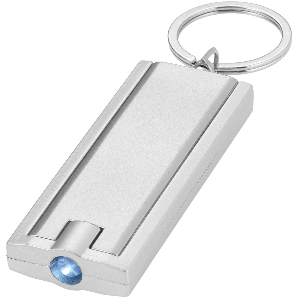 Portachiavi Castor con torcia a LED - Argento