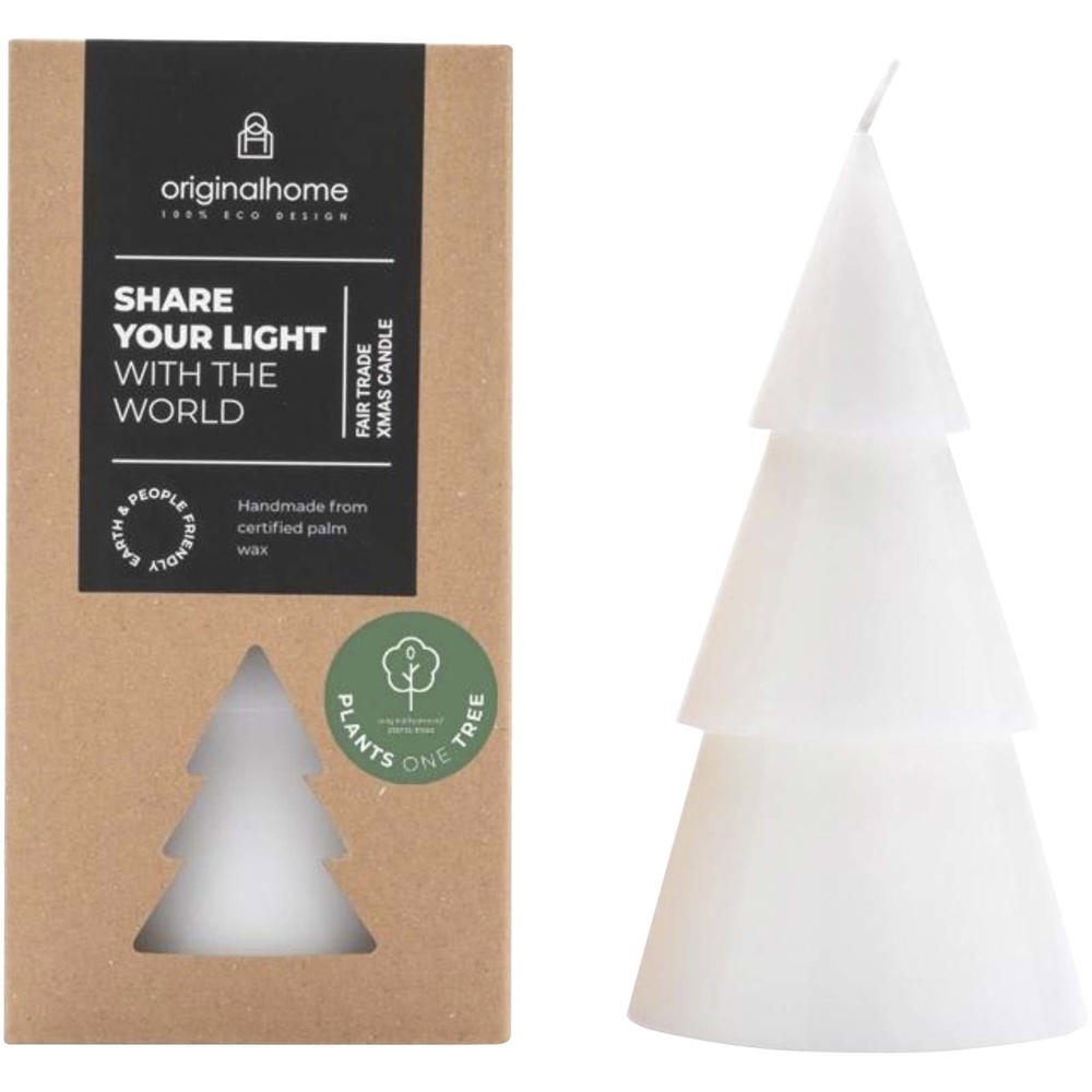 Candela a forma di albero di Natale - formato grande Originalhome - Bianco