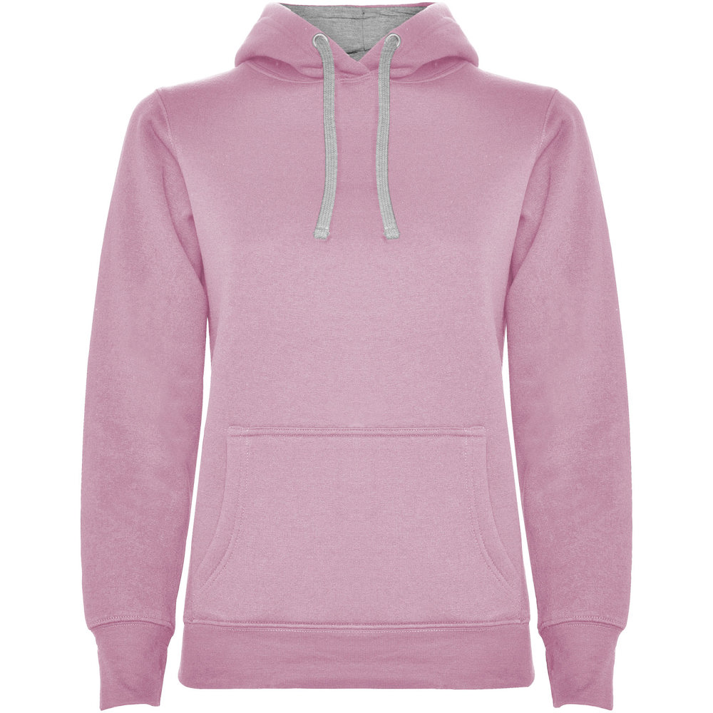 Felpa con cappuccio da donna Urban - Rosa chiaro, Grigio mélange
