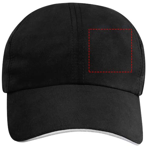Cappellino cool-fit sandwich a 6 pannelli in materiale riciclato certificato GRS da 110 g/m² Morion