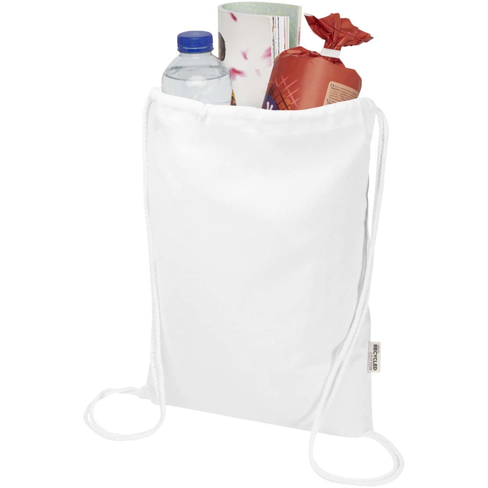 Borsa con cordoncino in materiale riciclato GRS da 180 g/m² Peru Blend - 5L