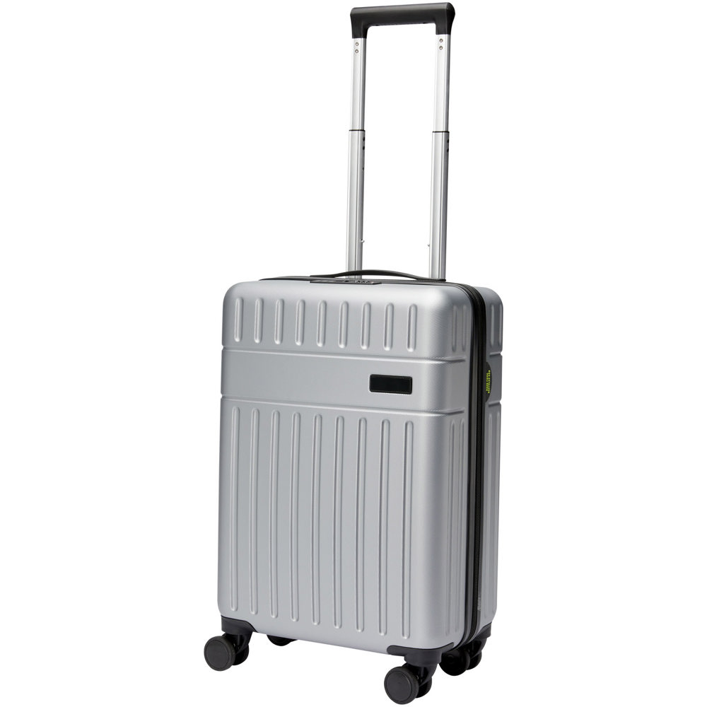 Trolley bagaglio a mano in materiale riciclato certificato GRS da 40 l per portatile da 20" Rover - Argento