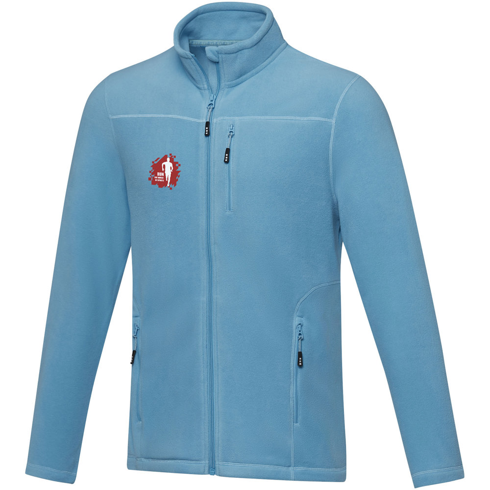 Giacca da uomo in pile con zip integrale in materiale riciclato certificato GRS Amber