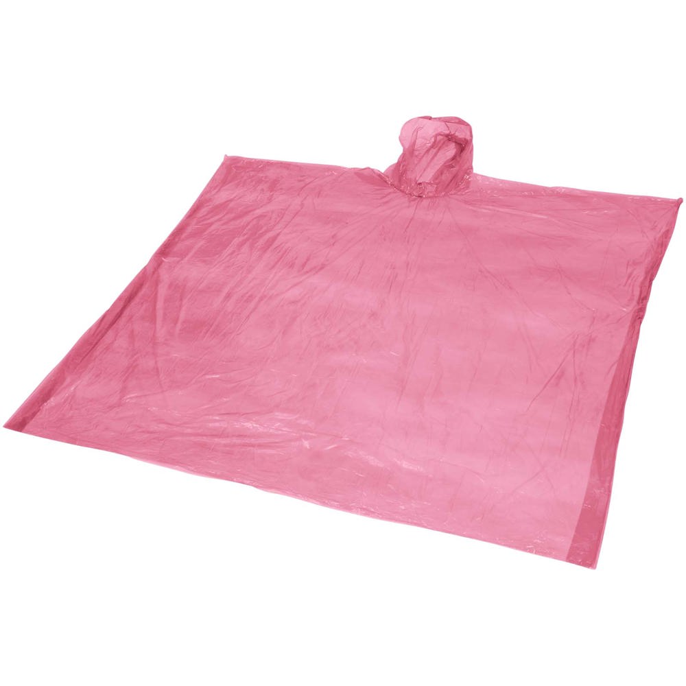 Poncho impermeabile monouso Ziva con custodia - Rosso