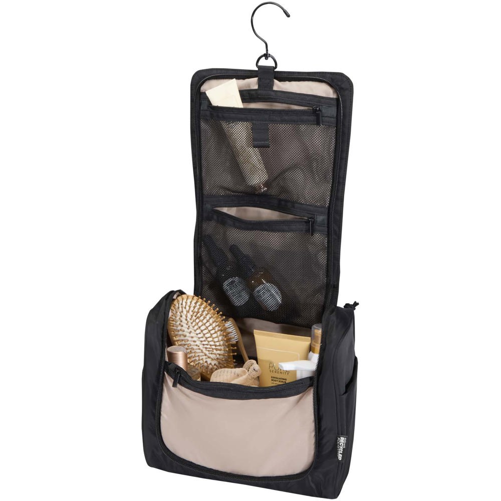 Beauty case da appendere in materiale riciclato certificato GRS Puffer - 8L