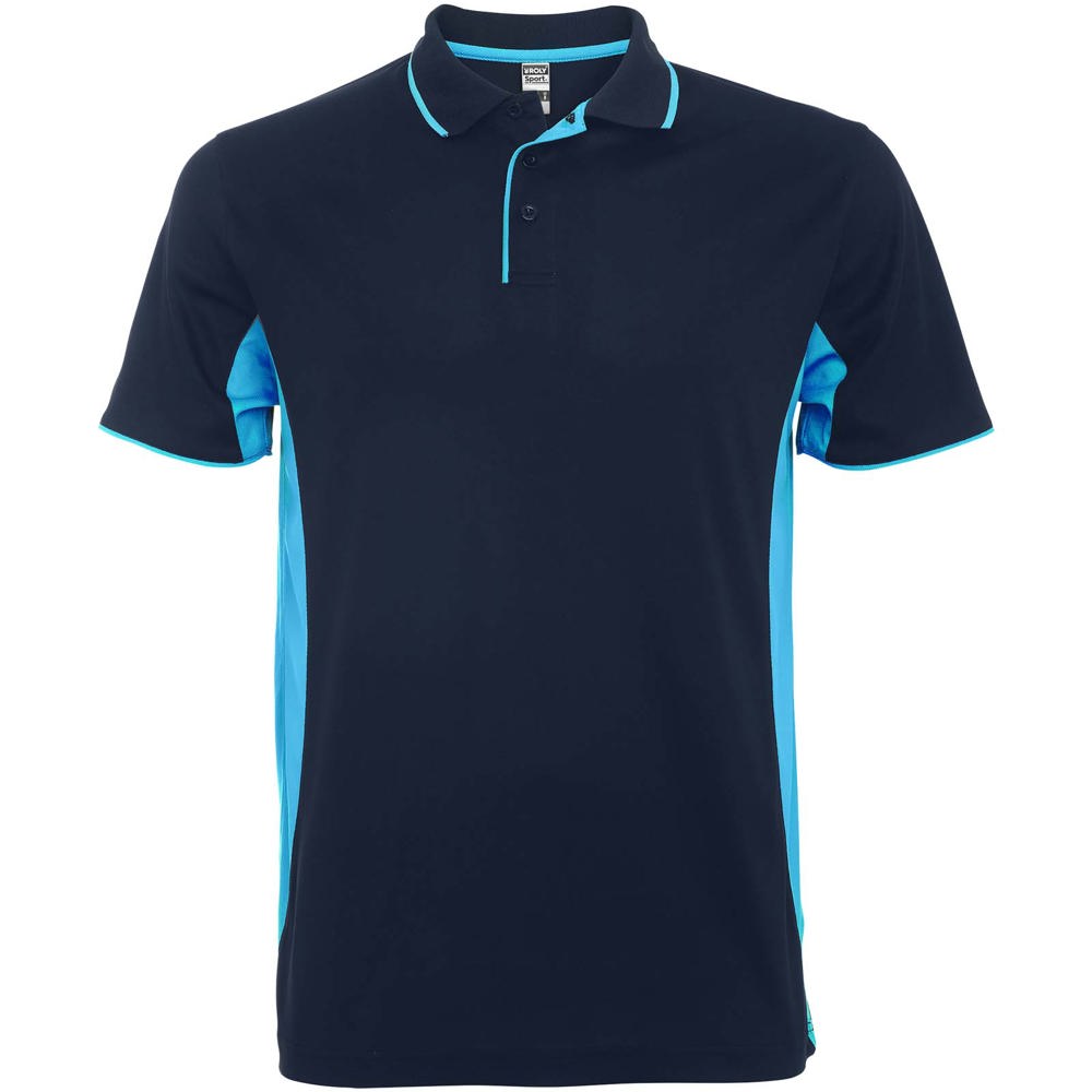 Polo a maniche corte unisex Montmelo - Blu navy, Blu cielo