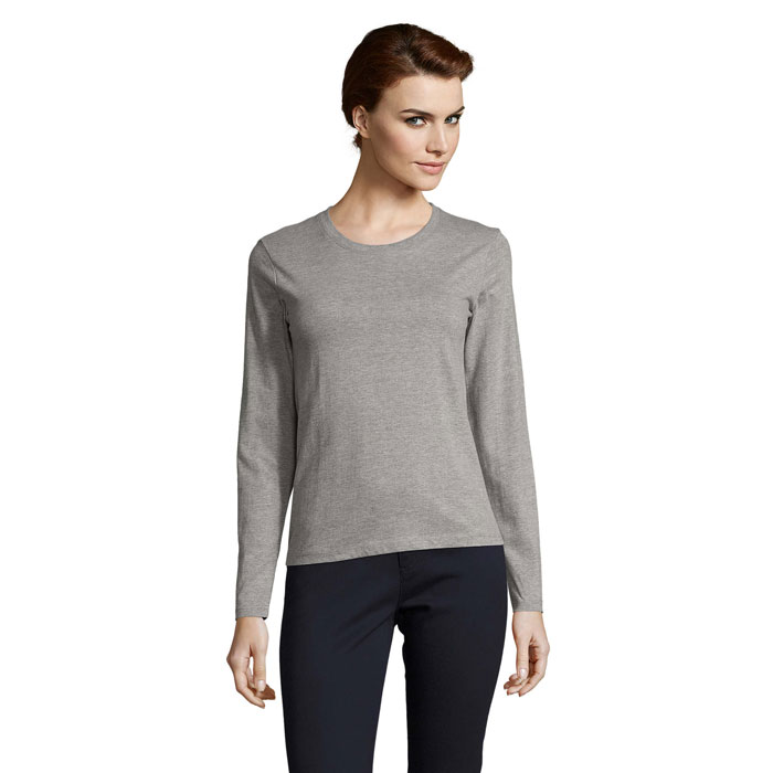IMPERIAL LSL WOMEN - IMPERIAL LSL T-SHIRT DONNA - Grigio melange