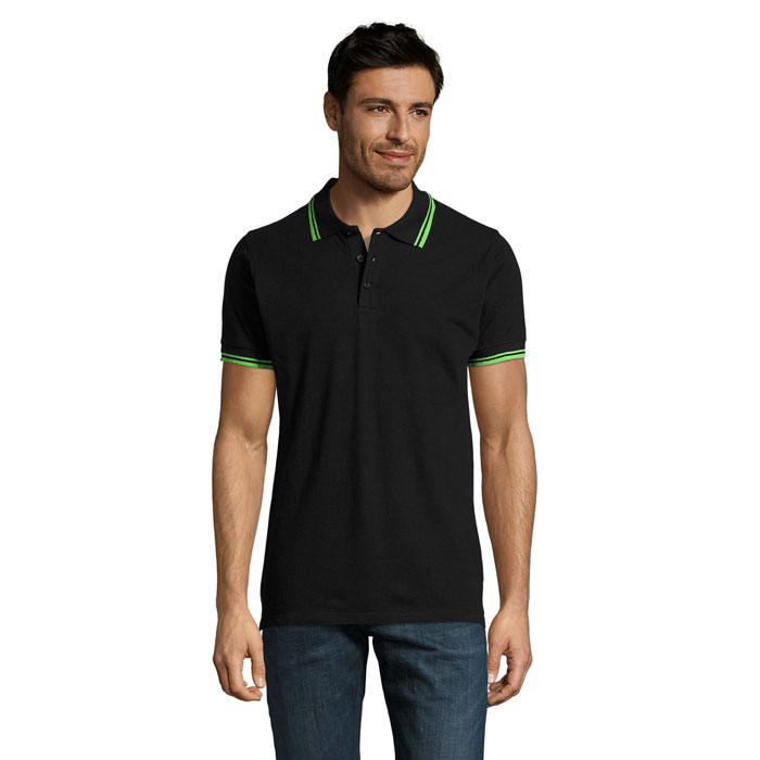 PASADENA MEN - PASADENA POLO UOMO 200 - Nero/Lime