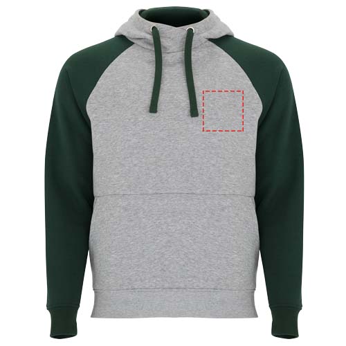 Felpa con cappuccio unisex bicolore Badet