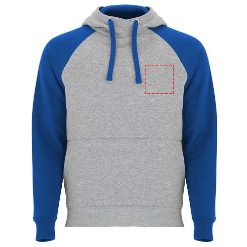 Felpa con cappuccio unisex bicolore Badet