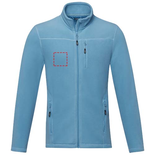 Giacca da uomo in pile con zip integrale in materiale riciclato certificato GRS Amber