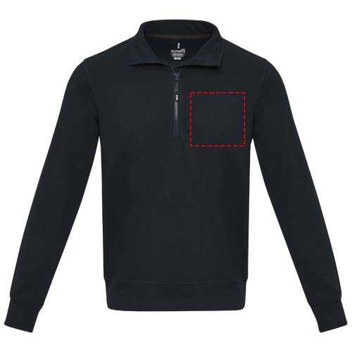 Maglione con cerniera a un quarto in tessuto riciclato unisex Aware™ Tin 