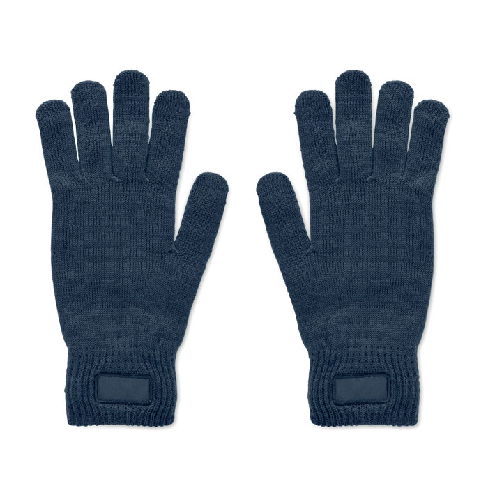 HANDNIT - Guanti in maglia in RPET - Francese Navy