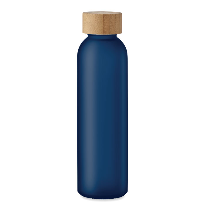 ABE - Bottiglia in vetro smerigliato - Blu Trasparente