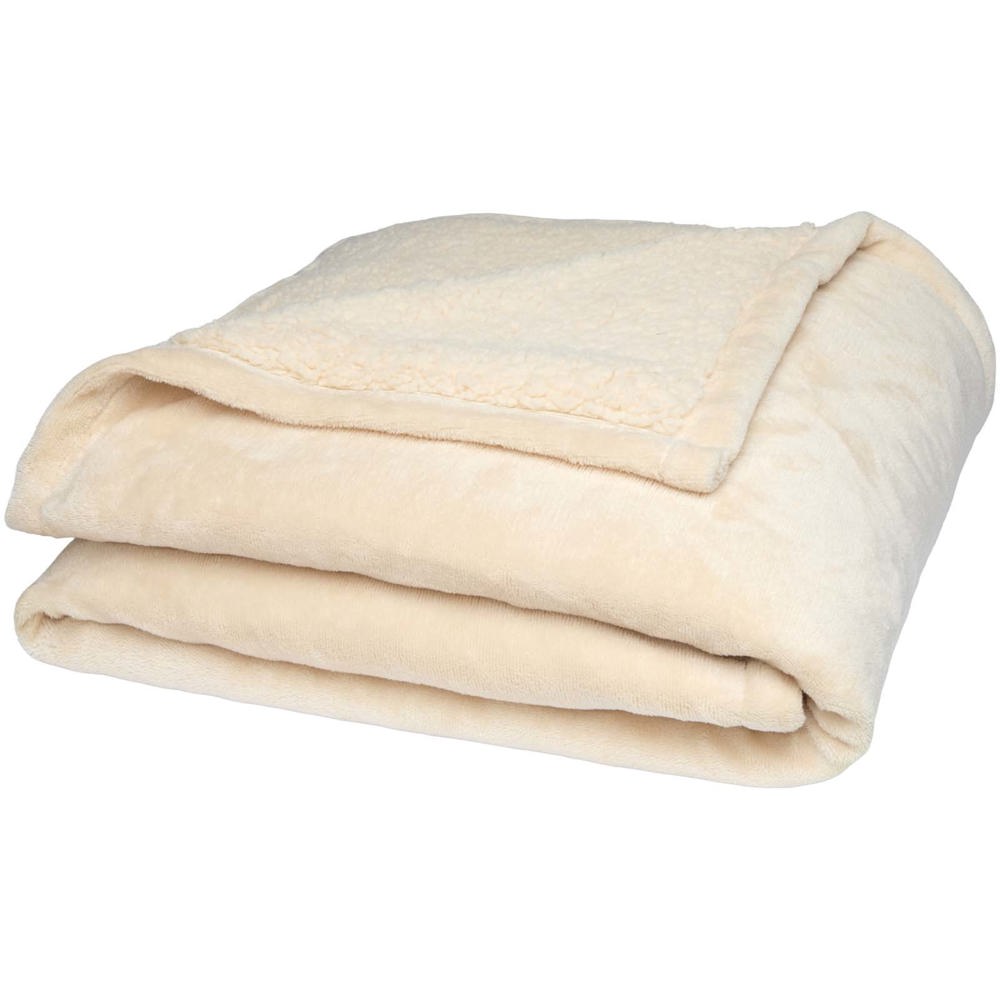 Coperta in sherpa riciclato certificato GRS Ashen 