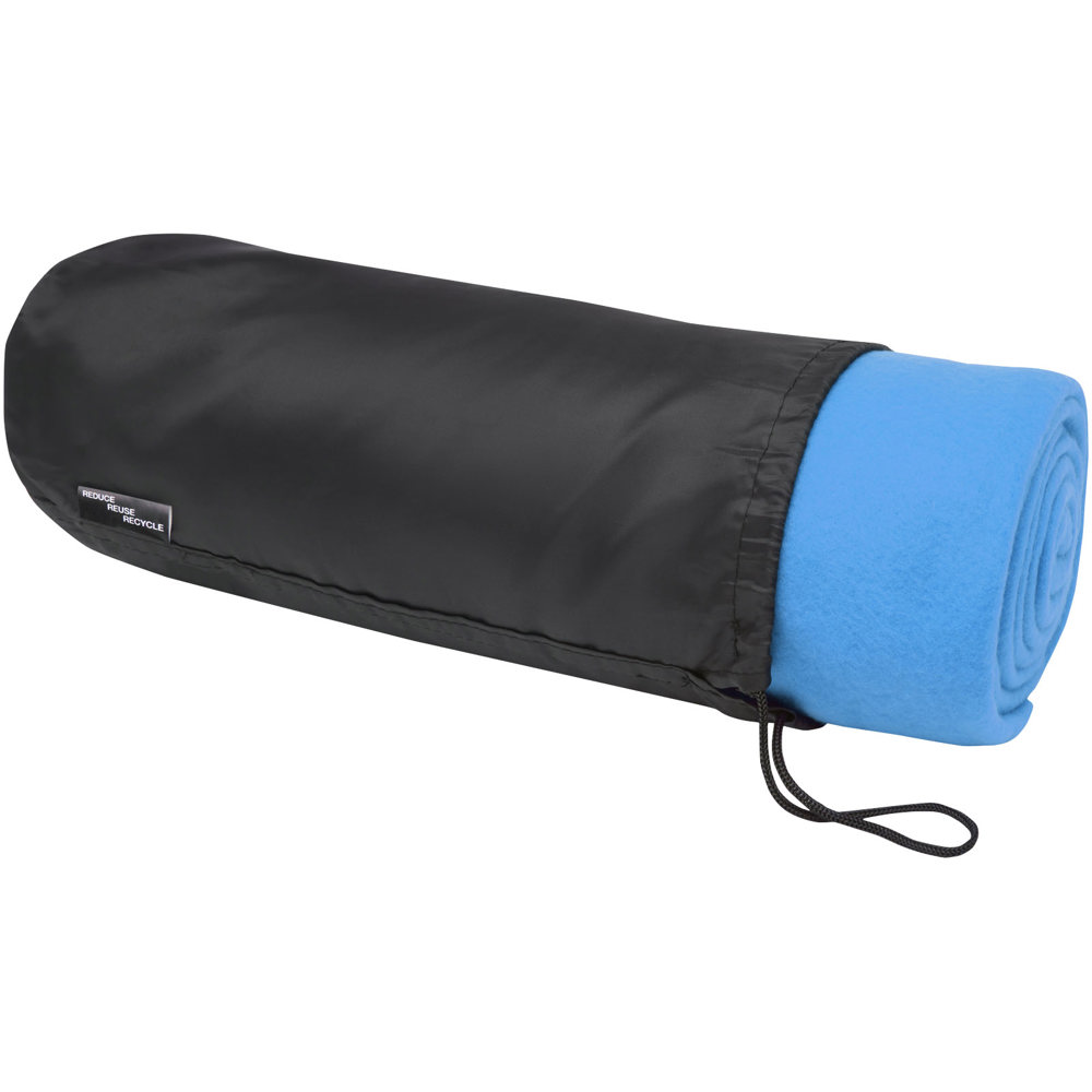 Coperta in polar fleece RPET certificato GRS Willow - Blu process