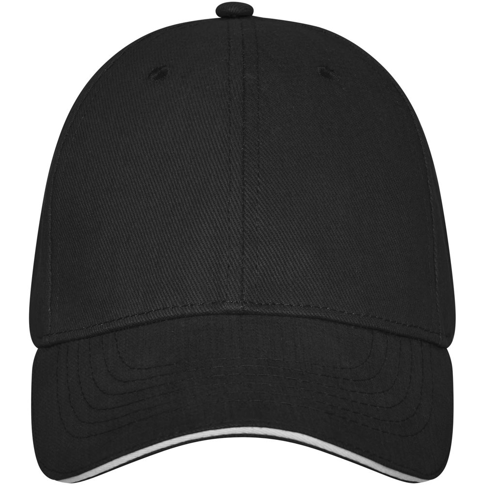 Cappellino a 6 pannelli con visiera a sandwich da 260 g/m² Darton