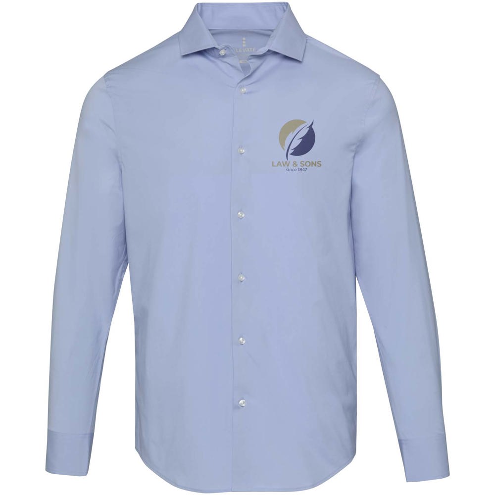 Camicia in tessuto di popeline da uomo Carnelian