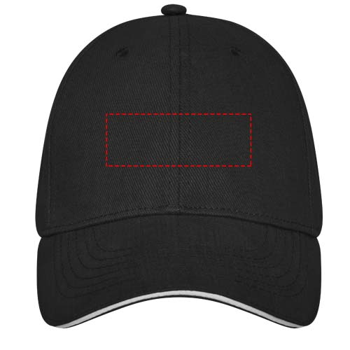 Cappellino a 6 pannelli con visiera a sandwich da 260 g/m² Darton