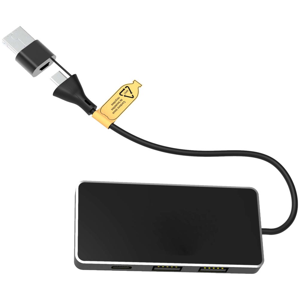 Hub USB 8 in 1 con doppio ingresso e 6 porte SCX.design H20