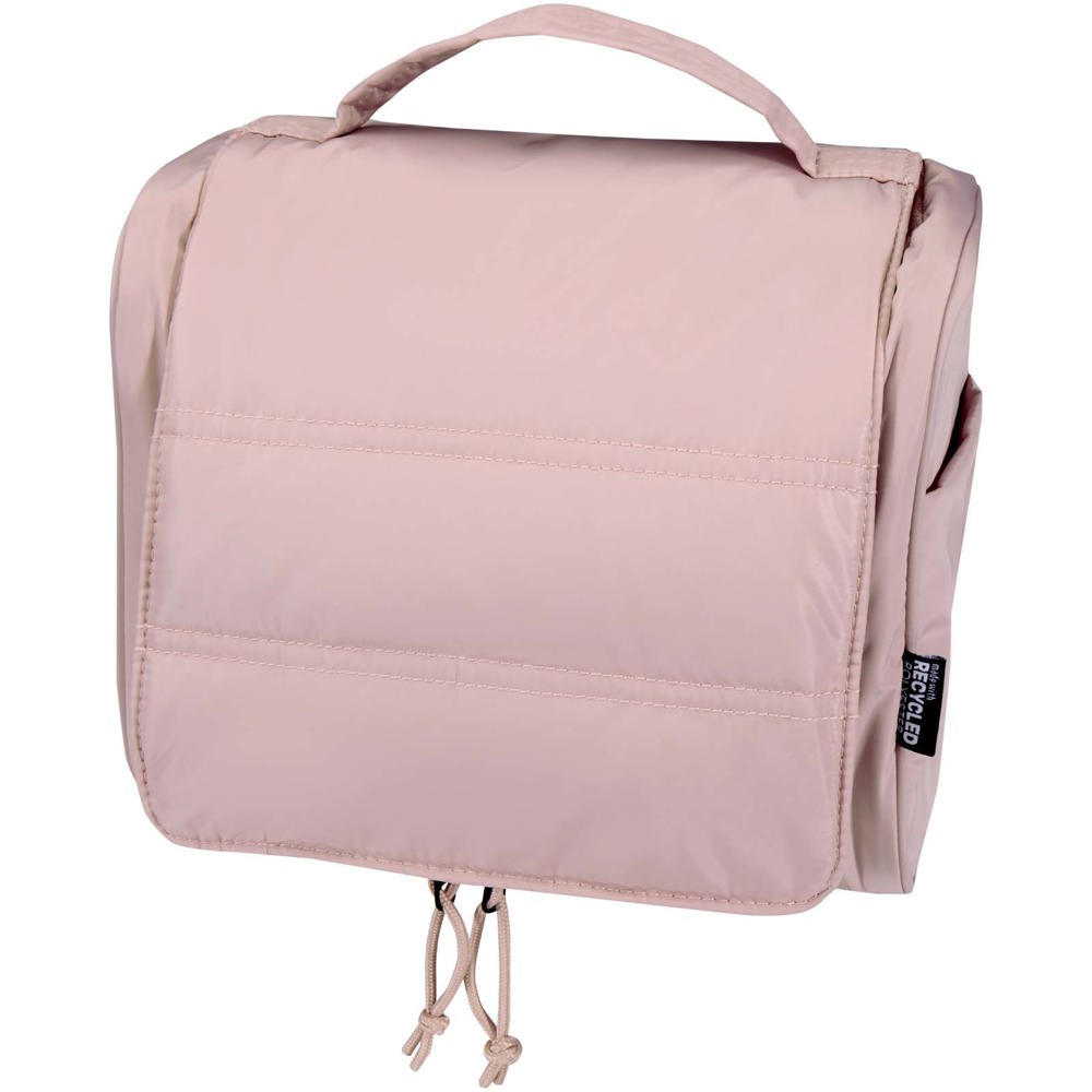 Beauty case da appendere in materiale riciclato certificato GRS Puffer - 8L - Rosa polveroso